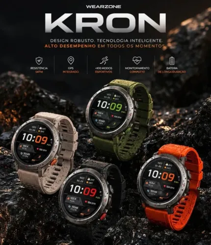 Smartwatch Kron original cinza