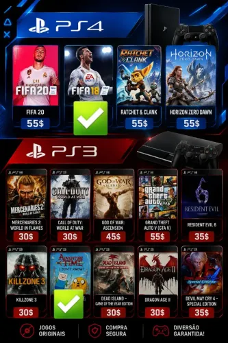 JOGOS ORIGINAIS PS3 E PS4 - VENDO SEPARADO OU LOTE COMPLETO