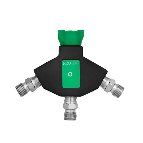Tomada Tripla C/ Válvula Impacto P/ Oxigênio - Protec