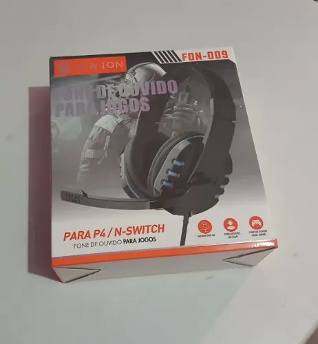 Fone Gamer Headset FON-009 Para PC, PS4 e Nintendo Switch, com microfone