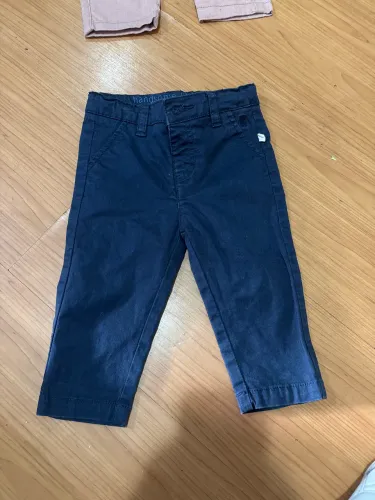 Calça infantil bebê Renner azul 6 a 9 meses