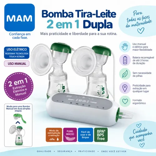 NOVA Bomba Leite Extratora Elétrica Mam