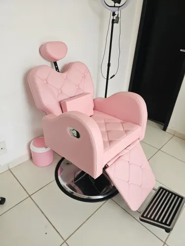 Cadeira salão de beleza, maquiagem 