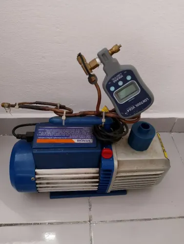 Bomba de vácuo 12 CFM 2 tempos gallant+ Vacuômetro Vulkan VG64
