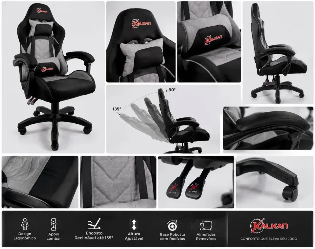 Cadeira Gamer Original Kalkan Astri Eclipse