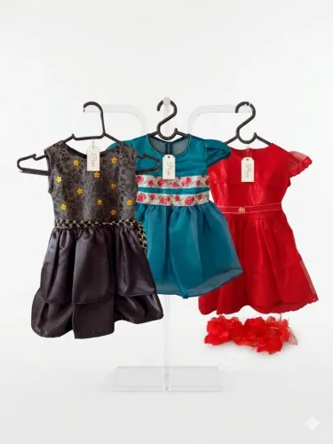 Kit 3 Vestidos Infantis - Promoção Dia das Crianças/ 1 ano