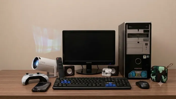 Oportunidade: Setup Completo! PC, Projetor, Controle Xbox, Smartphone e Acessórios