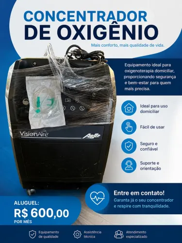 Aluguel de Concentrador de Oxigênio