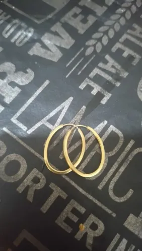 Argola adulta de ouro 18kl