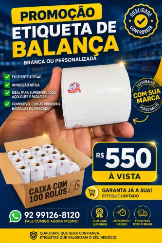 Etiquetas térmicas para balança