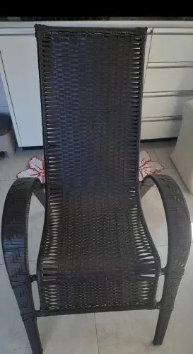 Cadeira de Vime Resistente Marrom