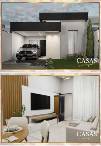 CASA 3Q c/ Suíte - 5 min. NOVO HUGO - St. PQ. Flamboyant