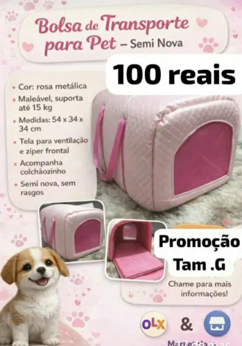 Bolsa de transporte para pets