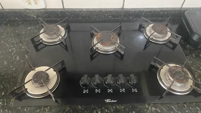 COOKTOP FISCHER 5 BOCAS - VIDRO TEMPERADO PRETO ?