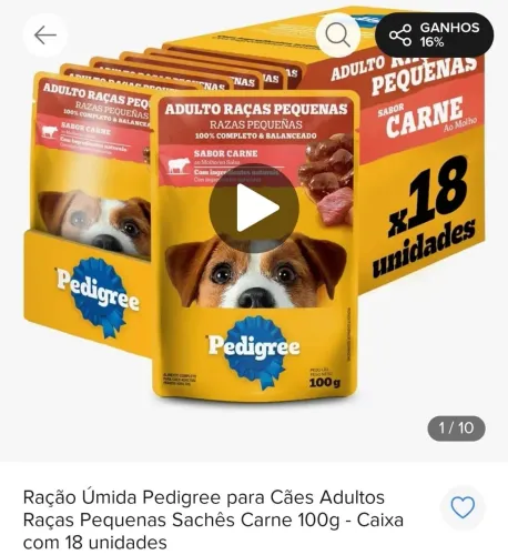 Ração úmida para cães pedigree
