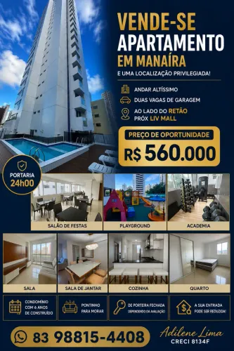 Manaira BAIXOU 545Mil. Porteira fechada