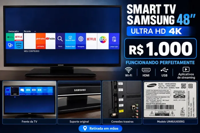 SMART TV SAMSUNG 48? Somente retirada ! ULTRA HD 4K ? R$ 1.000