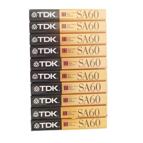 Fita K7 cassete TDK sa-60 ( lote 10 unidades virgens )