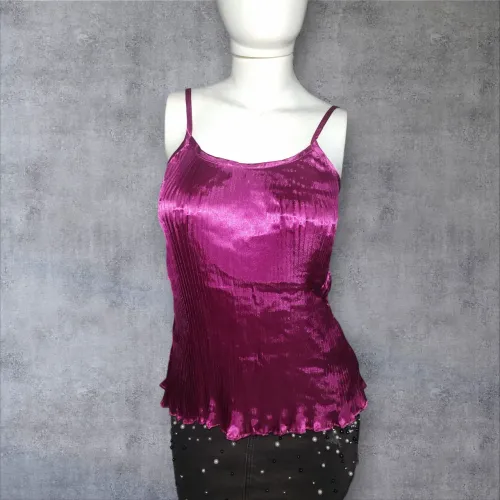 Blusa pink plissada