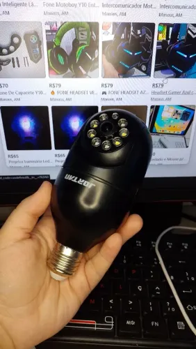 Câmera de Segurança 360° Wi-Fi - Visão Noturna e Alerta no Celular (Novo Aleixo)