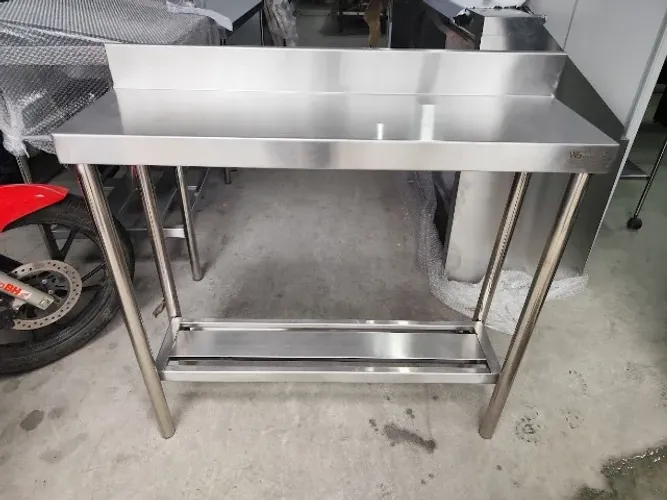 Bancada Inox 1,10m Mesa Apoio Restaurante