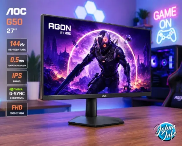 Monitor Gamer AOC Agon G50 27" Full HD 144Hz IPS 0,5ms HDMI DisplayPort G-Sync