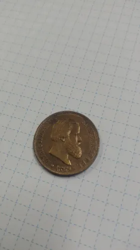 moeda de 20 reis 1868 do período do império 