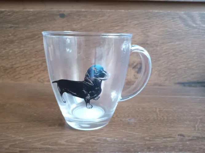 Caneca com estampa Dachshund (Novo)
