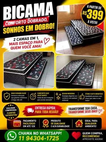 Bicama box conjugada completa, entrega rápida e imediata para sua região !
