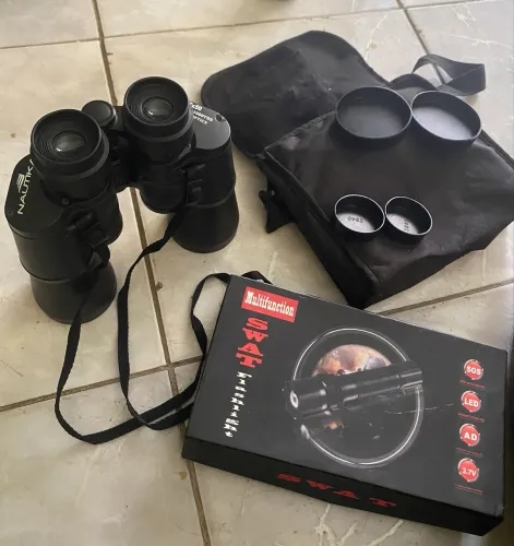 Kit Aventura Nautika - Binóculo 7x50 + Lanterna Tática Recarregável