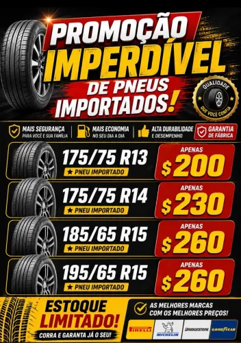 Pneus novos importados