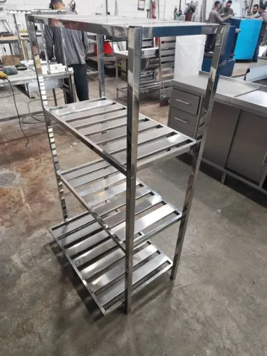Estante Inox 1,10x0,40x1,80m 4 Níveis Cozinha Industrial