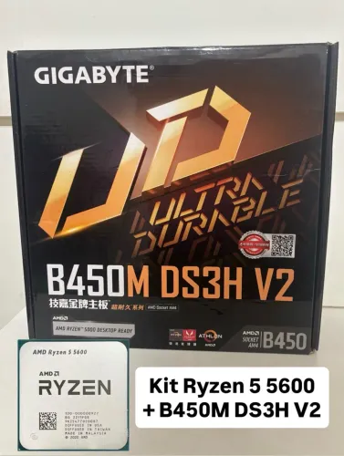 Kit Ryzen 5 5600 + B450M DS3H V2 AMD