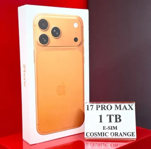 Apple iPhone 17 Pro Max E-sim 1TB - Cosmic Orange - Produto Lacrado com Garantia da Loja