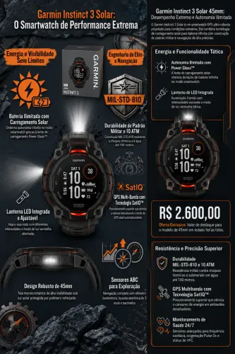 Garmin Instinct 3 Solar 45mm