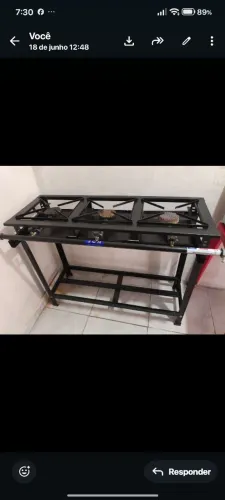Vendo fogão industrial 03 bocas novo