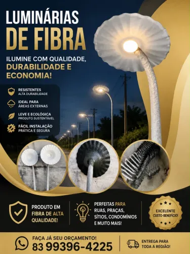 Luminárias de fibra