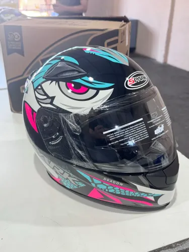 Capacete Ebf Spark Dragon Preto / Tiffany