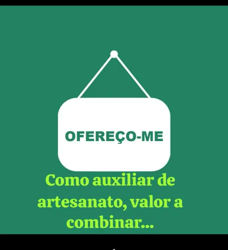 Auxiliar, ajudante de artesanato