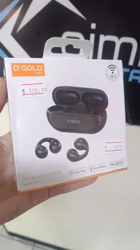 Fone de Ouvido Bluetooth Condução Óssea AGold FN-BT33 Open-Ear - Loja COimbra Entrega