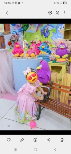 Vestido galinha pitadinha luxo