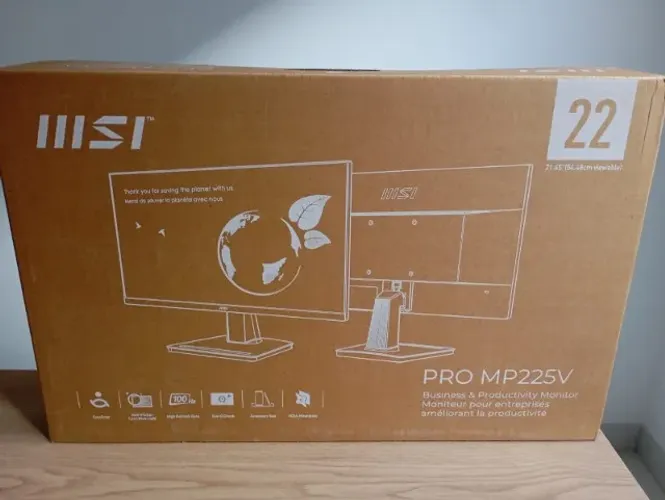 Monitor Gamer MSI 22" Pro MP225V Full HD 100Hz HDMI/VGA