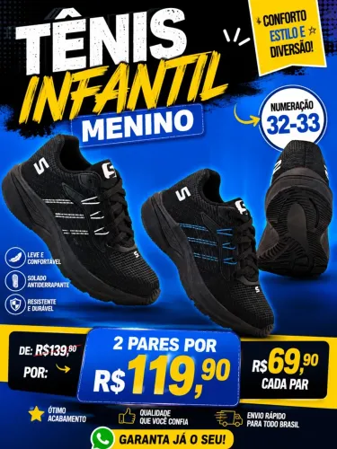 Tênis infantil Menino