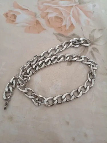 Cordão de aço 58 cm de comprimento,12mm de largura grosso