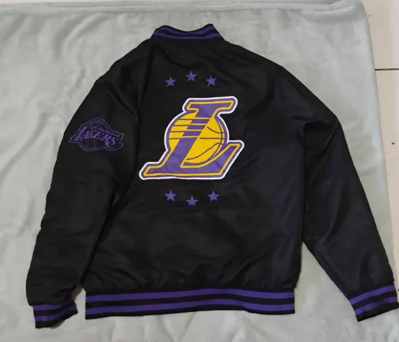 Jaqueta Bomber Los Angeles Lakers Preta