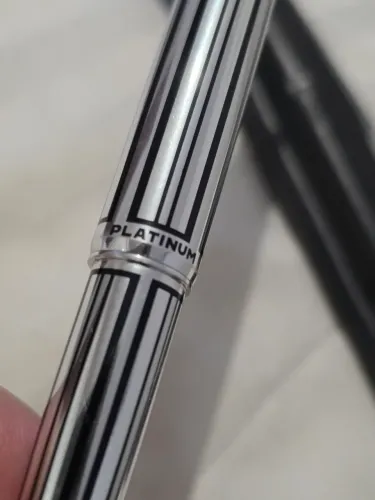 Caneta Tinteiro Japonesa Platinum pena de ouro branco 18k maciço original anos 70 Japan