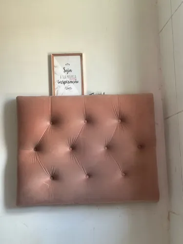 Cabeceira Aveludada Rosé - Solteiro