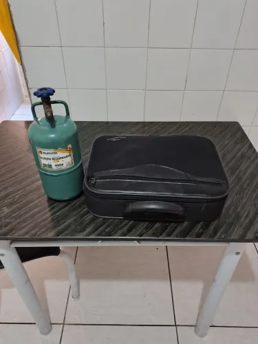 Kit refrigeração completo uma garrafa de gás kit de engendrar e manômetro