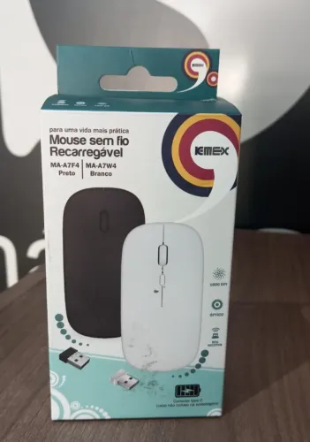 Mouse Sem Fio Recarregável Preto Kmex