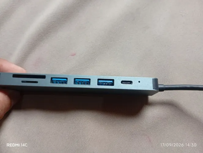 Adaptador tipo c, 6 em 1